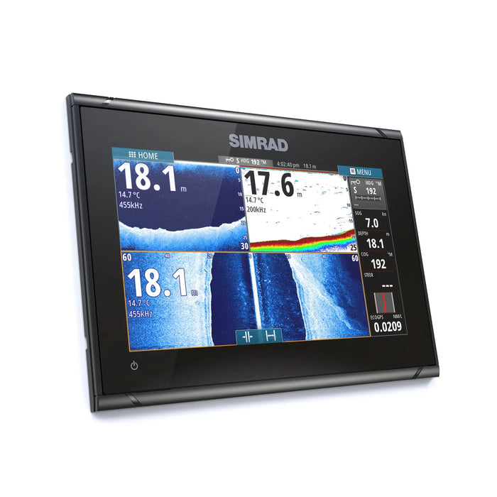 Simrad GO9 XSE utan givare (000-14444-001) – display med CHIRP-ekolod och DownScan på skärmen