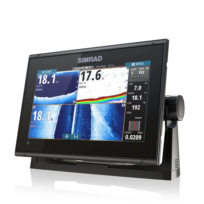 Simrad GO9 XSE utan givare (000-14444-001) – display med CHIRP-ekolod och DownScan på skärmen