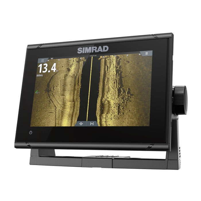 Simrad GO7 XSR med Active Imaging 3-i-1-givare (000-14839-001) – display med StructureScan-sidobild av botten på skärmen