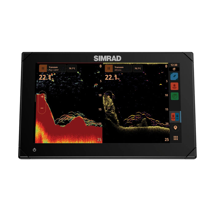 Simrad NSX 3009 med HDI-givare (000-15375-001) – display med ekolod och DownScan på skärmen