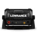Lowrance Elite FS 7 med HDI-ekolodsgivare (000-15697-001) – displayens baksida med anslutningar för ström och givare samt monteringsbygel