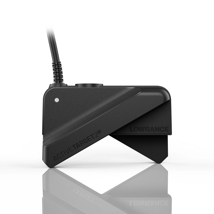 Lowrance ActiveTarget 2 XL-givare med 25 fot (7,6 m)-kabel (000-16489-001), endast givare – sedd snett framifrån
