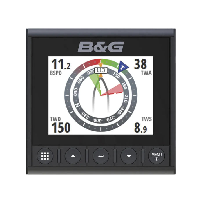 B&G Triton Digital Instrumentdisplay (000-13294-001) – instrumentdisplay som visar båtfart, vindvinkel och vindhastighet