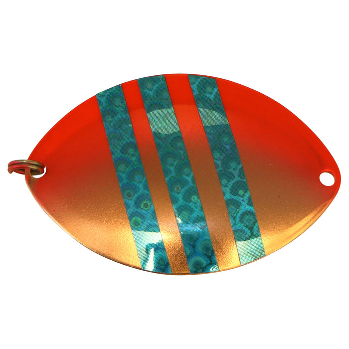 Lidmans Rauto 60 mm rödingblänke för isfiske, färg COPP/BLUE