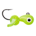 VMC Tungsten Mustach Jig 1,8 g pimpelbete för isfiske, färg Glow Chartreuse (GLCH)