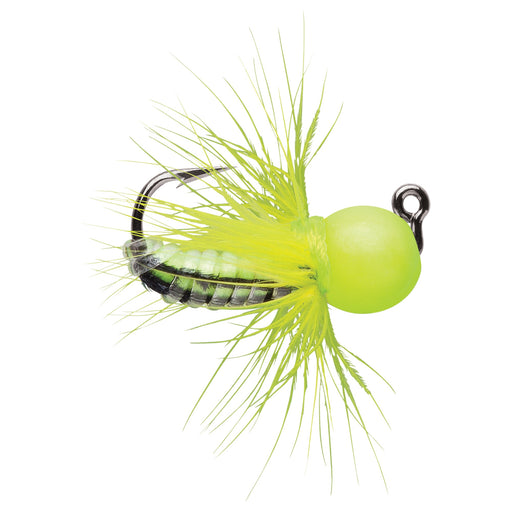 VMC Tungsten Fly Jig 1,8 g pimpelbete för isfiske, färg Glow Chartreuse (GLCH)
