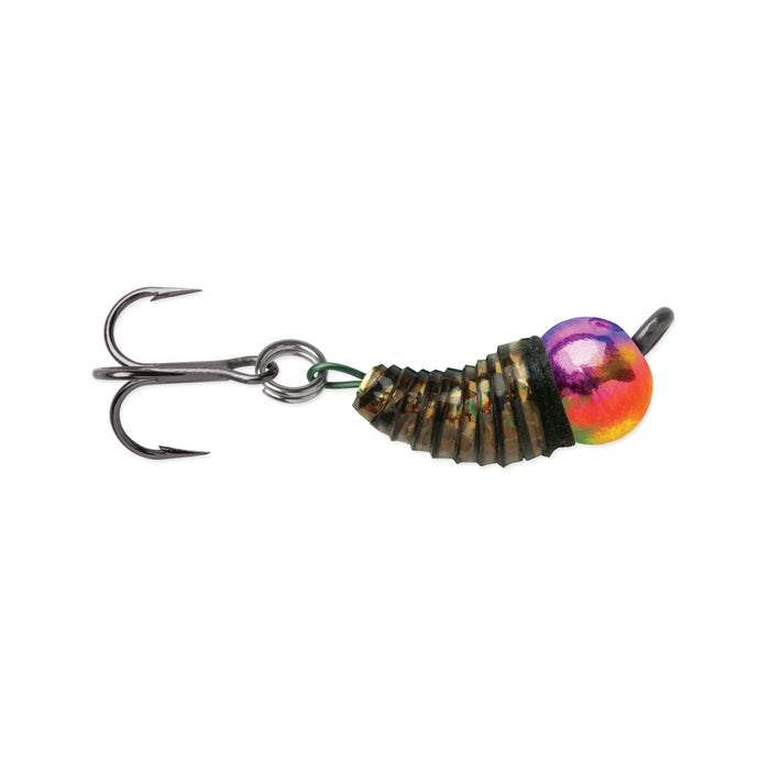 VMC Tungsten BugBite Jig 1,8 g pimpelbete för isfiske, färg Metallic Rainbow Flash (MRBWF)