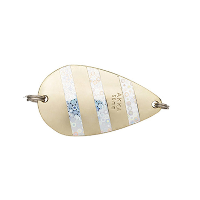 VMC Akka 50 mm blinkpirk för isfiske, färg Gold Silver Hologram (GSH)