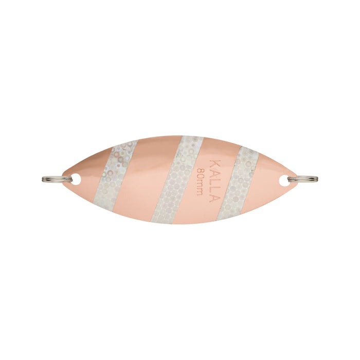 VMC Kalla XL 80 mm blinkpirk för isfiske, färg Copper/Silver Hologram (CSH)