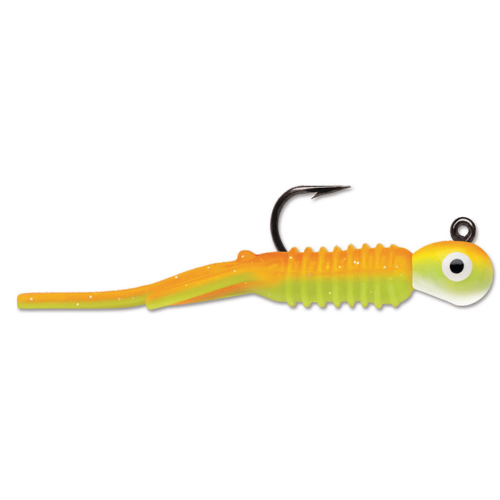 VMC Tungsten Nymph Jig 1,8 g pimpelbete för isfiske, färg Orange Chartreuse Glow (OCGL)