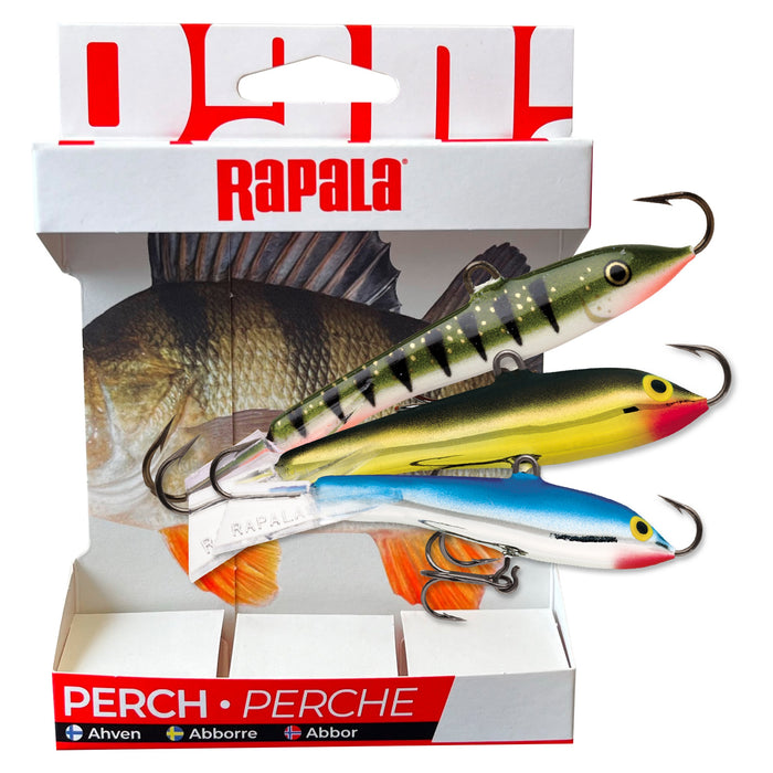 Rapala Essentials Balance Sunny Trepack, tre balansdrag för isfiske, produktbild