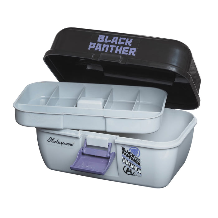 Marvel Black Panther Tacklebox, öppen med bricka