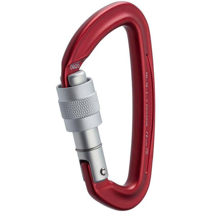 NRS Sliq Screw Lock Carabiner Karbinhake i röd