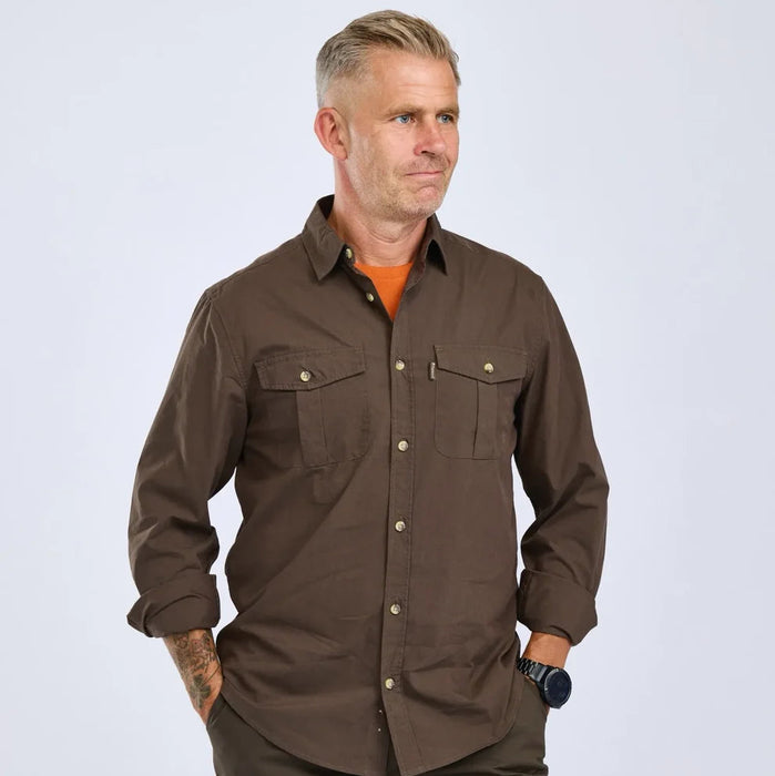 Pinewood InsectSafe Poplin L/S Shirt Herr D.Olive, bild 2