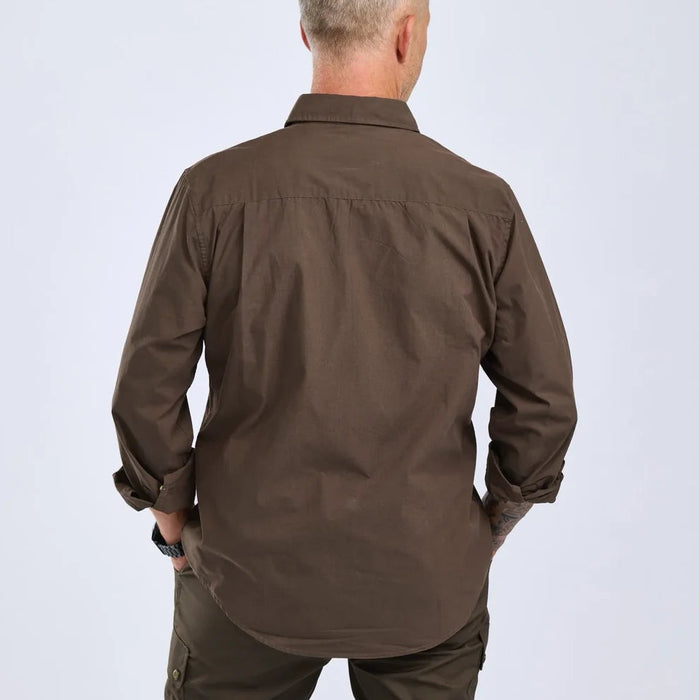 Pinewood InsectSafe Poplin L/S Shirt Herr D.Olive, bild 3