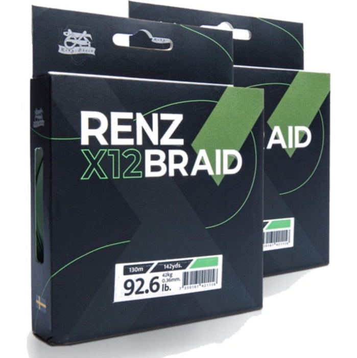 RenzBraid X12 Grön 130m 12kg 0,13mm