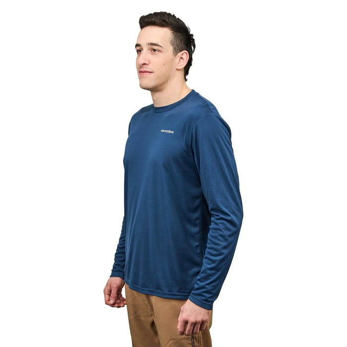 Grundéns Drift Boat LS Tech Tee Blue Abyss