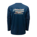 Grundéns Drift Boat LS Tech Tee Blue Abyss
