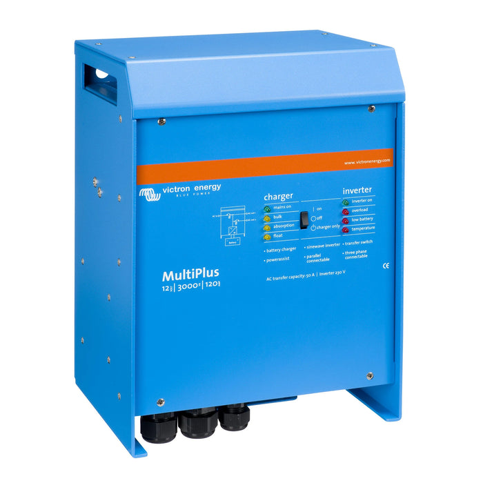 Victron Energy MultiPlus 12/3000/120-16 växelriktare och laddare, sedd framifrån
