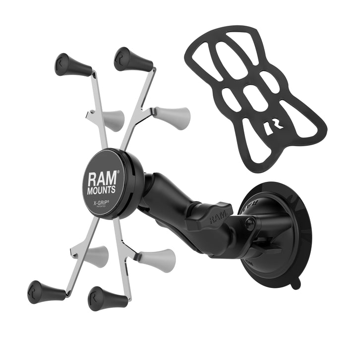 RAM Mounts X-Grip® Surfplattehållare 7-8" med Twist-Lock™ Sugpropp och Medellång Arm (B-kula), bild 2