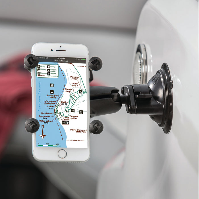 RAM Mounts X-Grip® Telefonhållare med Twist-Lock™ Sugpropp och Medellång Arm (B-kula), bild 9