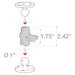 RAM Mounts Kort Dubbelledad Kompositarm (B-kula), bild 3
