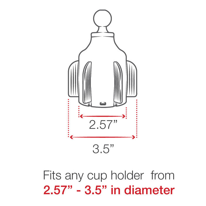RAM Mounts Stubby™ Cup Holder-bas med kula (B-kula), bild 5