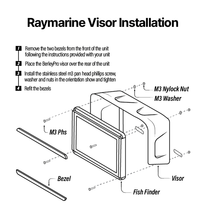 BerleyPro Raymarine Element Skärmskydd, bild 5