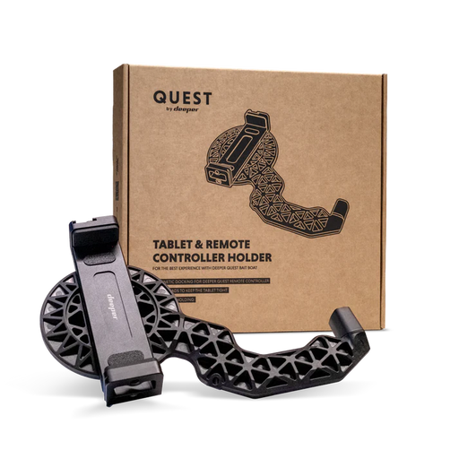 Deeper Quest Table and Remote Controller Holder bredvid sin förpackning
