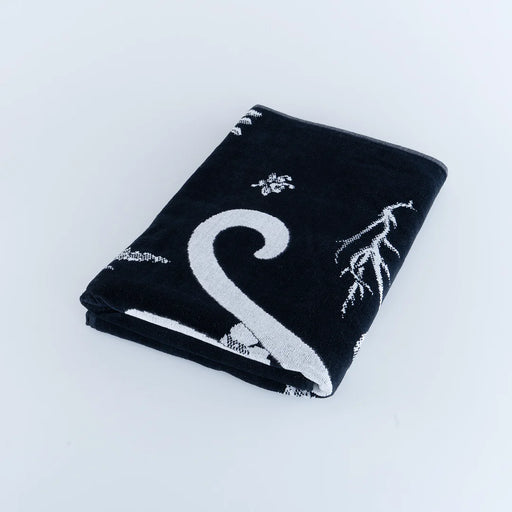 SQRTN TGN Beach Towel- Plants Black