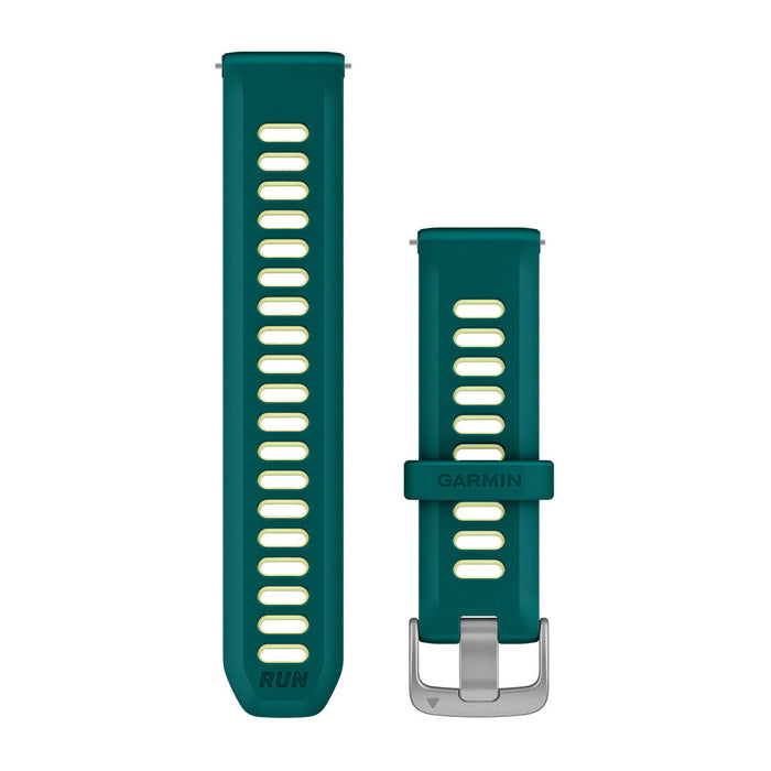 Garmin armband med snabbfäste 20 mm, Blågrön/citrongul