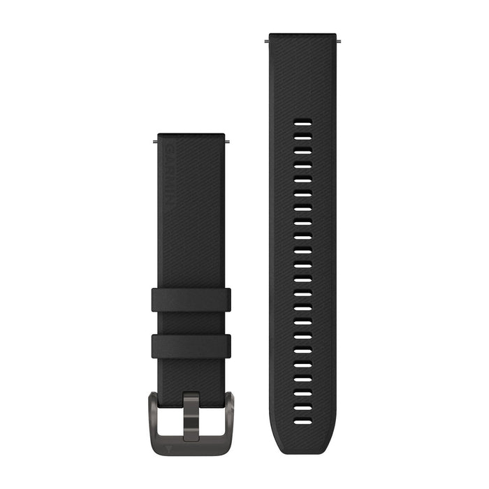 Garmin armband med snabbfäste 20 mm, Svart med svarta detaljer