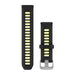 Garmin armband med snabbfäste 20 mm, Svart/Gult silikon