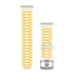 Garmin armband med snabbfäste 20 mm, Genomskinligt benfärgat/mango med silverfärgade detaljer