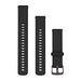 Garmin armband med snabbfäste 18 mm, Svart silikon med Skiffergrå detaljer