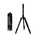 Deeper Tripod i svart aluminium, hopfälld och utfälld sida vid sida