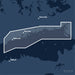 Kvadratisk översiktskarta över täckningsområdet för C-MAP MAX Gulf of Finland Central (M-EN-M310-MS) med orter som Helsinki, Kouvola och Porvoo utmärkta.