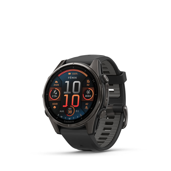 Garmin fenix 8  – Amoled 43 mm Sapphire Carbon Gray DLC Titanium