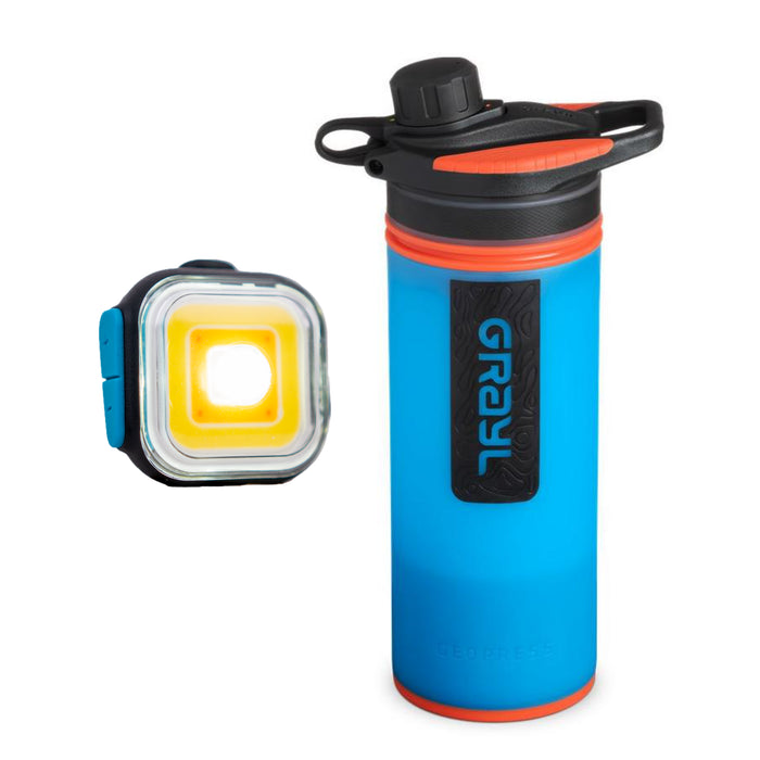 Grayl GeoPress Purifier Bottle Bali Blue + MeolinQ Light01 Paketdeal