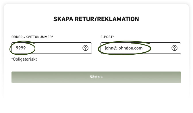 Påbörja ditt ärende