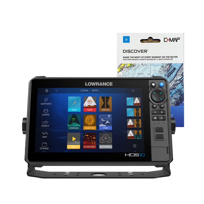 Lowrance HDS-10 PRO Active Imaging HD 3-in-1 Transducer + C-Map DISCOVER - Västervik to Söderhamn Paketdeal