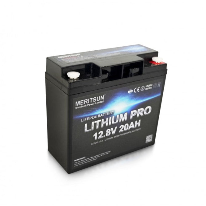 Meritsun 12.8V 20Ah Litiumbatteri LifePO4 batteri med BMS, bild 2