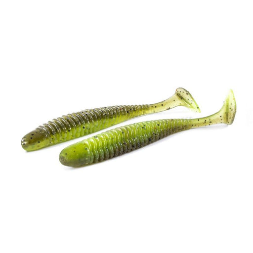 Noike Wobble Shad 4" Green Pumpkin Chartreuse UV #131