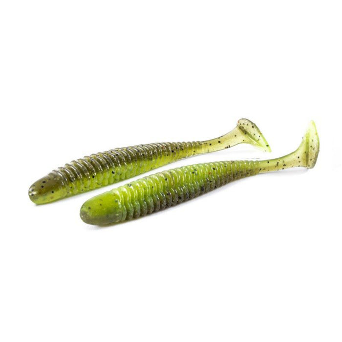 Noike Wobble Shad 4" Green Pumpkin Chartreuse UV #131