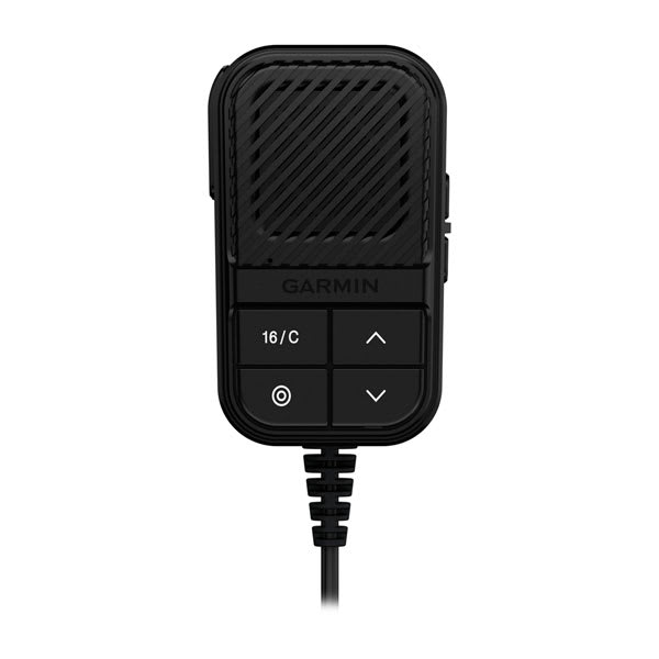 Detaljbild av knappar och kontroller på Garmin Signal VHF 220
