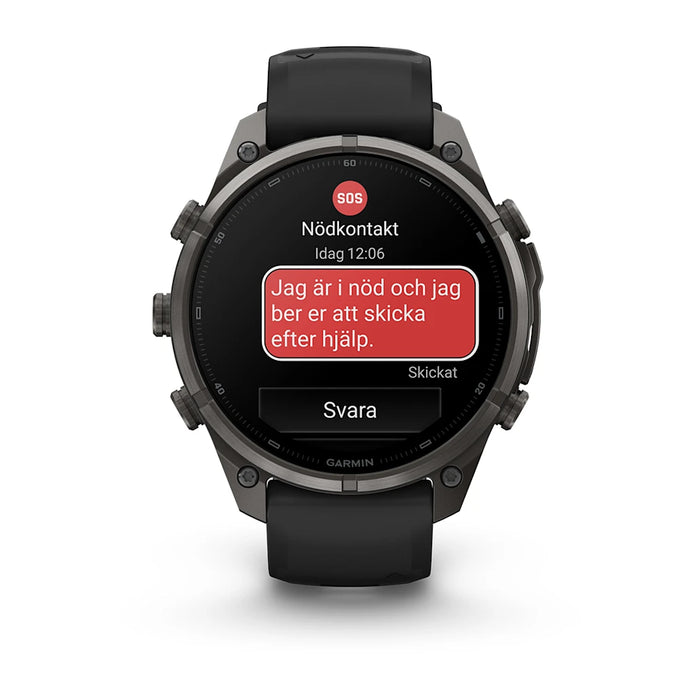 Garmin fēnix 9 Pro InReach - AMOLED 47 mm Sapphire Carbon Gray DLC Titanium, bild 4