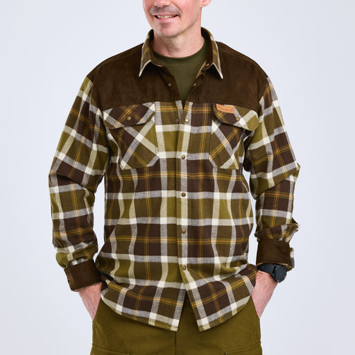 Pinewood Men's Douglas Shirt - Olivegreen/Cr.white, bild 1