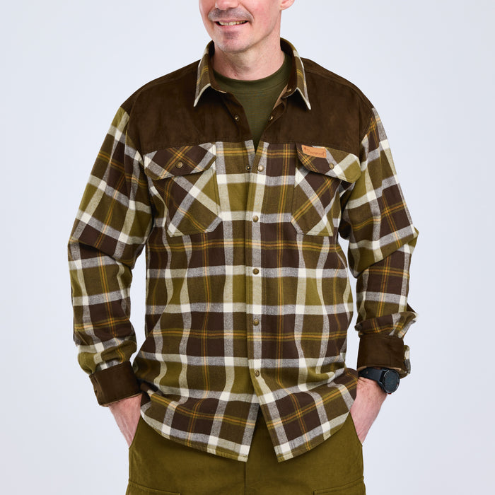 Pinewood Men's Douglas Shirt - Olivegreen/Cr.white, bild 1