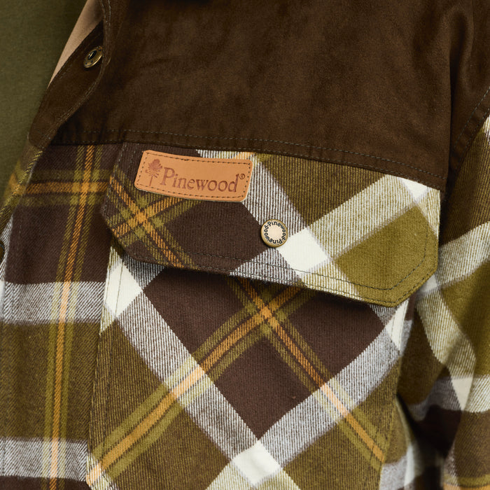 Pinewood Men's Douglas Shirt - Olivegreen/Cr.white, bild 8