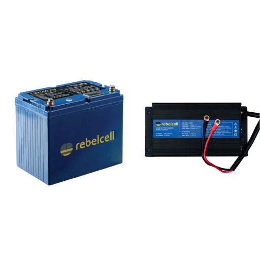Rebelcell 12V100 AV li-ion Battery med Rebelcell 35A laddare